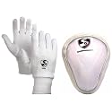 SG Club Cricket Cotton Inner Gloves, Junior (Assorted) Tournament Abdominal Pad, Youth