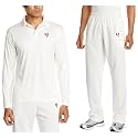SG Club Cricket Trouser, Large (White) Club Full Sleeves Cricket Shirt, Large (White)