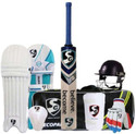 SG Economy Cricket Set Size- 6 With Helmet Cricket Kit (Bat Size: 6 (Age Group 11 - 13 Years))