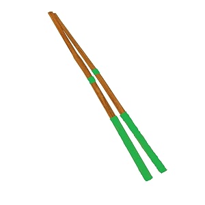 sg musical house - dholsticks- stick for dhol and drum set lightweight set of 2pc- dhol tilli brown