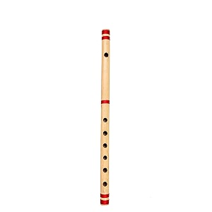 sg musical - natural bamboo bansuri flute size 17 inches indian scale easy to play