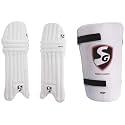 SG Nexus Batting Leg Guard, Junior&amp;SG Test Thigh Pad, Junior, White