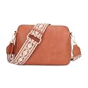 SG SUGU Andrea Triple Zip Purses Crossbody Bags for Women Shoulder Handbag