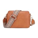SG SUGU Andrea Triple Zip Purses Crossbody Bags for Women Shoulder Handbag