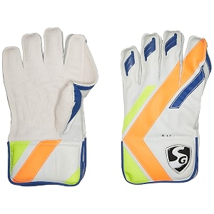 sg wk gloves sg r 17 leather wicket keeping gloves adult multi-color