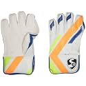 SG W.K. Gloves SG R 17 Leather Wicket Keeping Gloves, Adult (Multi-Color)