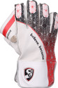 SG W K Gloves Super Club Wicket Keeping Gloves (WHITE / BLACK / RED)