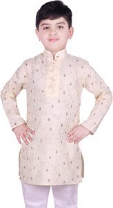 sg yuvraj printed pure cotton straight kurta for boys light green