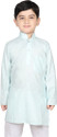 SG YUVRAJ Solid Cotton Blend Straight Kurta for Boys (Light Blue)