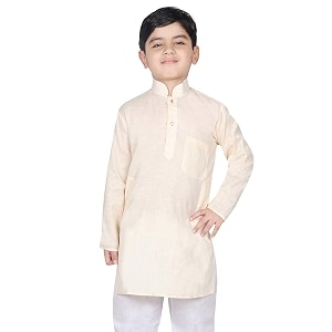 SG YUVRAJ Kids Solid Cotton Kurta For