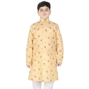SG YUVRAJ Printed Cotton Kurta For Boys