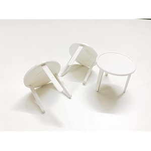 pizza saver tripod stool - white - food grade plastic pizza saver tripod standstool  protects from damage inside the box  white circular pizza saver for restaurant delivery1000