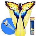 SGftre Beautiful Yellow Tulle Butterfly for Kids & Adults,Easy to Fly with Kites for Beach Trip Park Family Outdoor Games and Activities