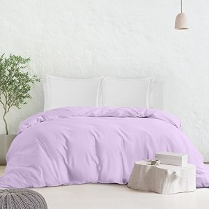sgi duvet cover single 60x92 inch with 2 pillowcover lilac 1000 thread count solid pure egyptian cotton with corner ties amp zipper all season blanket quilt cover