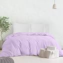 SGI Duvet Cover Single 60x92 Inch with 2 Pillowcover Lilac 1000 Thread Count Solid Pure Egyptian Cotton with Corner Ties &amp; Zipper All Season Blanket Quilt Cover