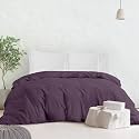 SGI Duvet Cover Single 60x92 Inch with 2 Pillowcover Lilac 1000 Thread Count Solid Pure Egyptian Cotton with Corner Ties &amp; Zipper All Season Blanket Quilt Cover