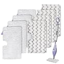 Sgizoku S3501 S3601 Steam Mop Replacement Pads for Shark S3501 S3601 S3550 S3801 S3901 S3601D S3801CO S3901D S3455K S2902 SE450 Steam and Scrub Pocket Mop Steamer Pads (4 Scrub Pads + 4 Soft Pads)