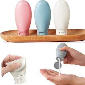3 pcs travel bottles for toiletries set60ml bottles containerssmall mini empty plastic squeeze bottles for cream shampoo hand wash lotion storage travel accessories multicolor pack of 3