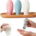 3 Pcs Travel Bottles for Toiletries Set,60Ml Bottles Containers,Small Mini Empty Plastic Squeeze Bottles For Cream, Shampoo Hand Wash, Lotion Storage Travel Accessories, Multicolor (Pack Of 3)