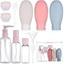Travel Bottles Set,60Ml Travel Bottles &amp; Containers,Small Mini Empty Plastic Squeeze Bottles For Travel Toiletries bottles, Multicolor (11 PCS Travel Bottle Set)