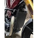 SGTB Stainless Steel Motorcycle Radiator Guard Protector Grill for Triumph Speed 400 Scrambler 400X Heavy Black Frame