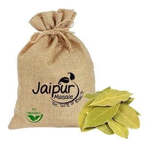 jaipur masale natural bay leaves  organic indian whole spices  tez patta  fresh bay leaf - 450 gm with jute bag