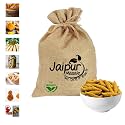 JAIPUR MASALE Natural And Fresh Whole Turmeric Sticks/Sabut Haldi Whole Haldi | No Artificial Flavour Added| Organic Haldi Gatiya| Ideal For Eating, Drinking, Cooking | 450 Gm With Jute Bag