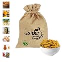 JAIPUR MASALE Natural And Fresh Whole Turmeric Sticks/Sabut Haldi Whole Haldi | No Artificial Flavour Added| Organic Haldi Gatiya| Ideal For Eating, Drinking, Cooking | 100 Gm With Jute bag