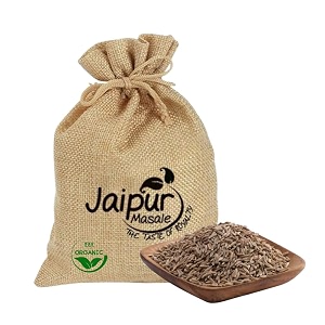jaipur masale organic whole cumin seeds jeera 200 gm premium indian spice in eco-friendly jute bag  fresh amp natural jeera for authentic indian cooking