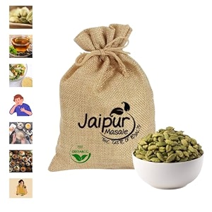 jaipur masale organic whole cardamom elaichi no artificial colours and preservativesgreen cardamom for cooking amp bakingorganic green elaichi whole 450 gm with jute bag