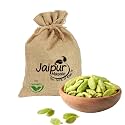 JAIPUR MASALE Organic Whole Cardamom (Elaichi), No Artificial Colours And Preservatives | Green Cardamom For Cooking &amp; Baking | Organic Green Elaichi Whole |100 gm with Jute Bag