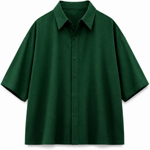 SHABIB Men Solid Casual Green Shirt
