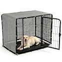 ShadeMart Dog Crate Shade Cover 10' x 13' Grey Breathable Mesh for Playpen