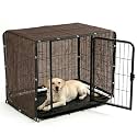 ShadeMart Dog Crate Shade Cover 3' x 6' Brown Breathable Mesh for Playpen