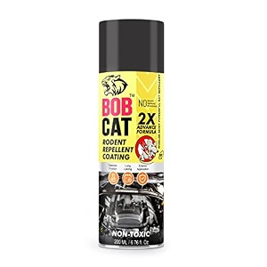 bob cat highly effective no entry rat repellent spray for cars  rodent spray  anti rat  2x advance formula  rat away from home garage vehicles  pack of 1 black 200 ml - formulation 10x