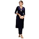 Shae by Sassafras Women39s Velvet Floral Embroidered