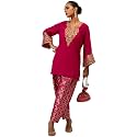 Shae by SASSAFRAS Women Velvet Embroidered Short