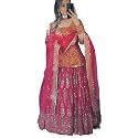SHAFNUFAB Womens Net Semi Stitched dhoti suit