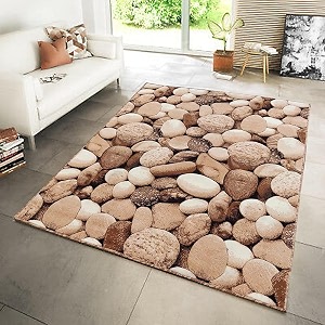 shag area rug 6x8 feet  1 inch thick soft carpet for living room amp bedroom  anti-slip backing  durable fluffy amp easy-care home decor rug