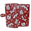 Shag Wear Folk Art Fox Large Wallet 7" Red