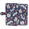 Shag Wear Folk Art Fox Large Wallet 7" Navy Blue
