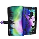 Shag Wear Moose Scene Aurora Borealis Wallet 7" Black