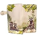 Shag Wear Raccoon Family Large Animal Wallet 7" Black