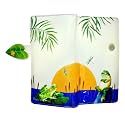 Shag Wear Sunset Frog Large Animal Wallet 7" Beige