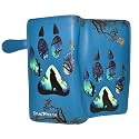Shag Wear Wolf Paw Large Animal Wallet 7" Blue