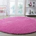 Shaggy Carpet Plain Fur Rugs for Bedroom Living Room 9x9 Feet Square Plush Microfiber 2 Inch Height Beige Color