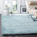 Shaggy Carpet Plain Fur Rugs for Bedroom Living Room 3x5 Feet Plush Microfiber 2 Inch Height Black Color