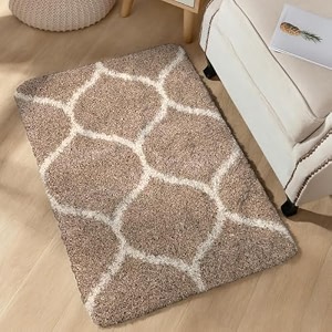 round shaggy rug  soft plush circular carpet for living room bedroom kids room  non-slip cozy floor rug machine washable amp quick dry
