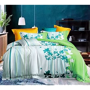 220 tc glace cotton king size double bed xxxl 10 feet bedsheet without joint with 2 pillow covers black white