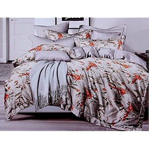 220 tc glace cotton king size double bed xxxl 10 feet bedsheet without joint with 2 pillow covers black white
